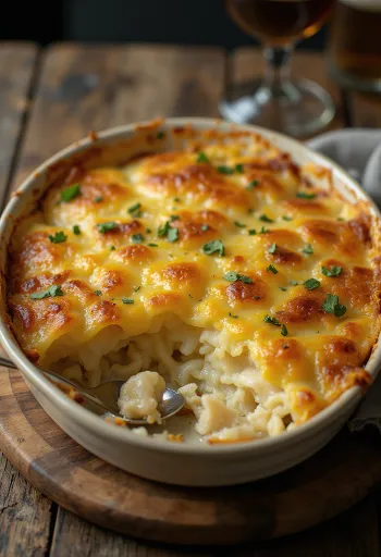 Bacalhau com Natas servit în vas ceramic