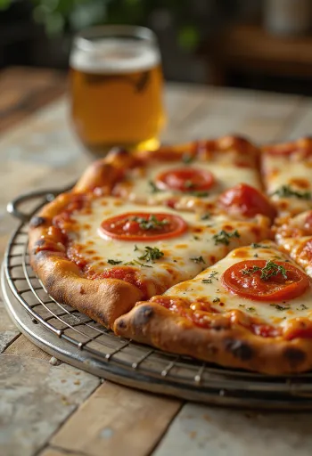 New York Style Pizza cu aluat subțire și felii mari