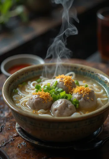 Bakso, supă de chiftele indoneziană servită
