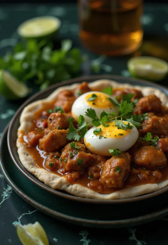 Doro Wat tocană de pui etiopiană servită