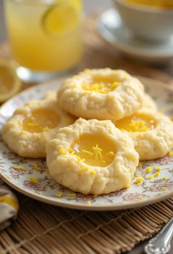 Linzer cu miere și lămâie servit