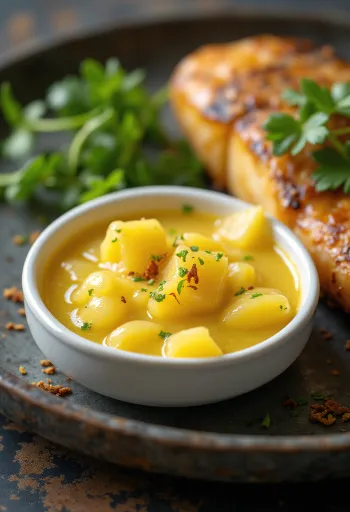 Sos de unt cu ananas și curry