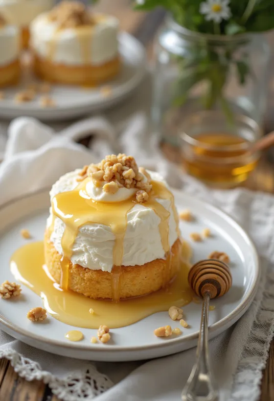 Tort cu iaurt grecesc prezentare elegantă