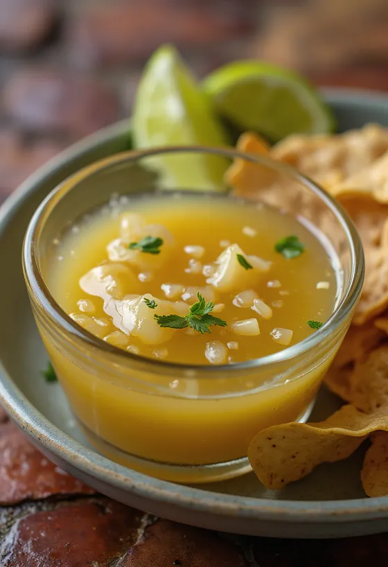 Sos de lime cu tequila servit