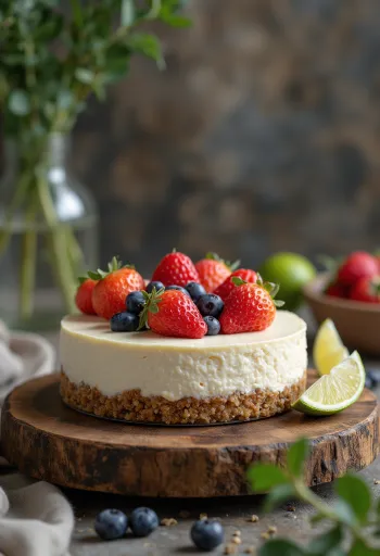 Cheesecake vegan servit