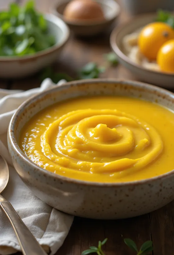 Sos de fructe cu curry servit