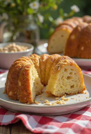 Guguluf cu fulgi de ovăz servit