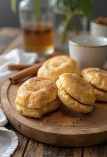 Linzer cu brânză de vaci presărat cu scorțișoară