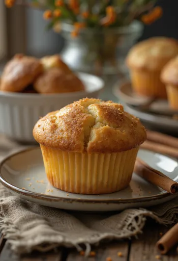 Cupcake cu scorțișoară proaspăt copt