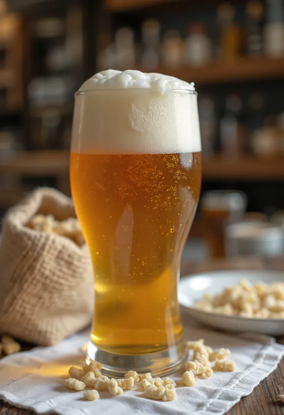 Bere de casă servită în sticlă