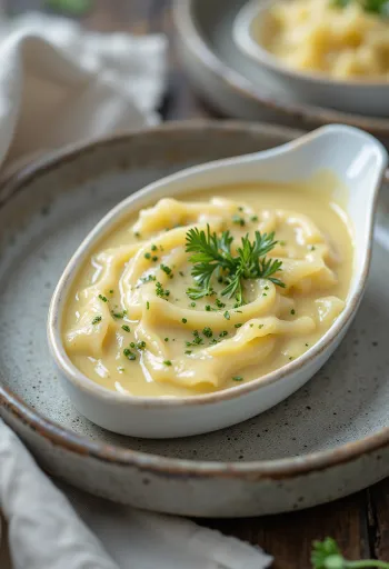 Sos de vin alb cu tarhon servit cu pui la grătar