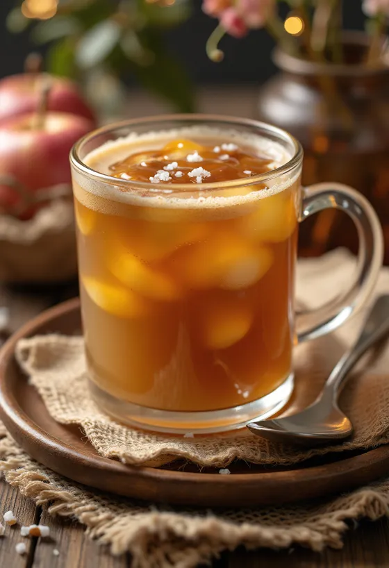 Cidru de mere cu caramel servit