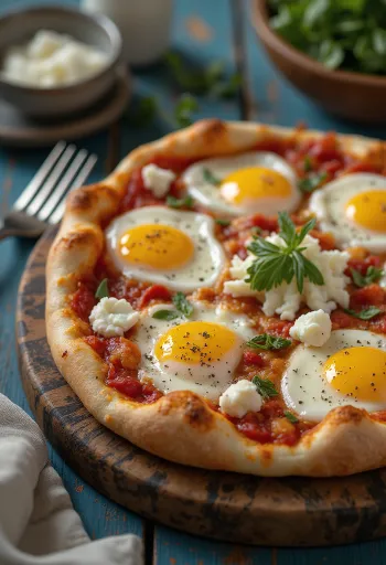 Pizza alla Norma cu vinete siciliene și ricotta