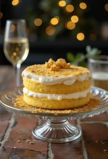 Tort auriu cu decor elegant