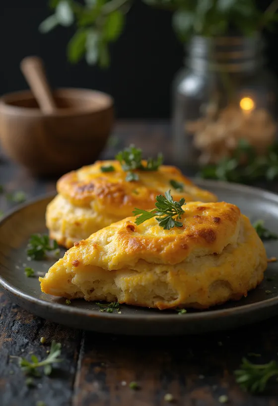 Pogăcele cu năut servite