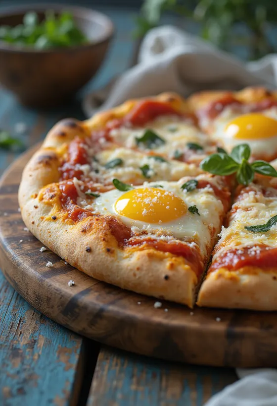 Pizza alla Parmigiana cu vinete și parmezan