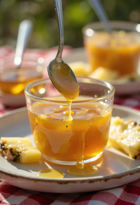 Bol cu glazură lipicioasă de ananas și miere