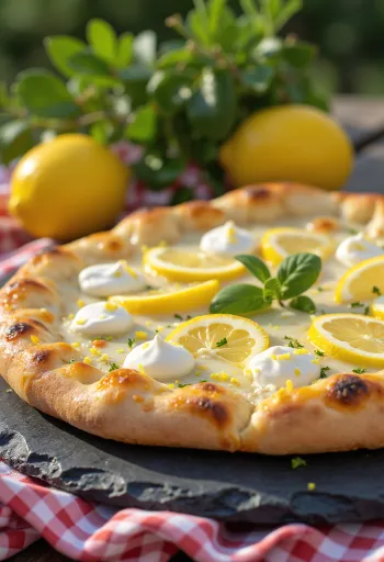 Pizza al Limone servită