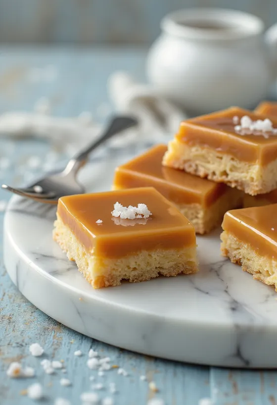 Cuburi cu caramel servite