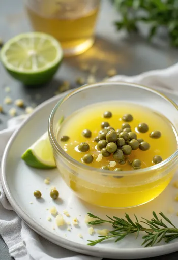 Sos de capere cu miere și lime servit