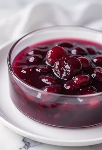 Sos de prune cu vin roșu servit