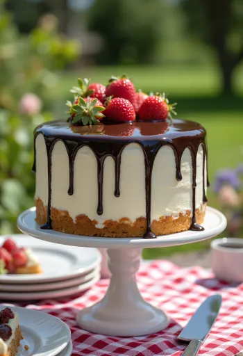 Tort Drip cake cu ganache de ciocolată