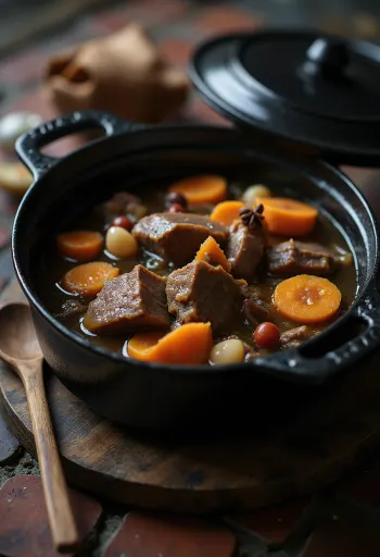 Karjalanpaisti tocană finlandeză de carne servită