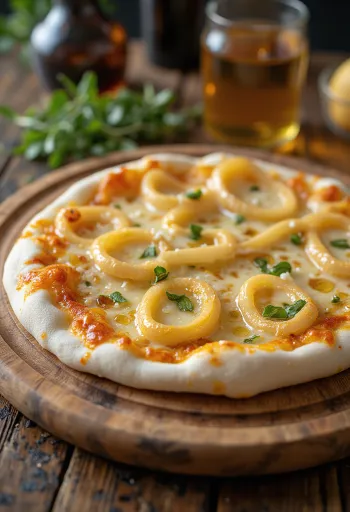 Pizza ai Cipollotti cu ceapă verde și brânză