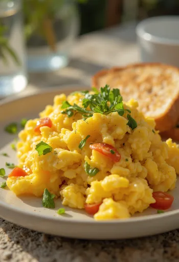 Omletă de tofu cu curcuma și legume proaspete