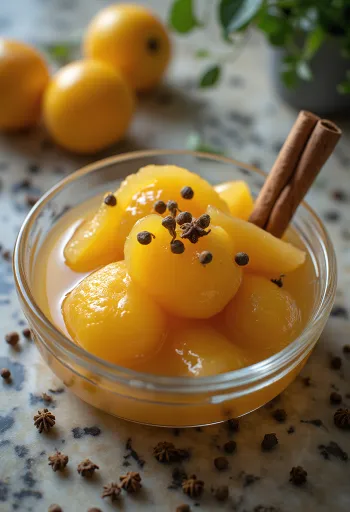 Compot de gutui aromat cu scorțișoară și cuișoare