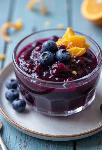 Sos de afine cu portocale servit