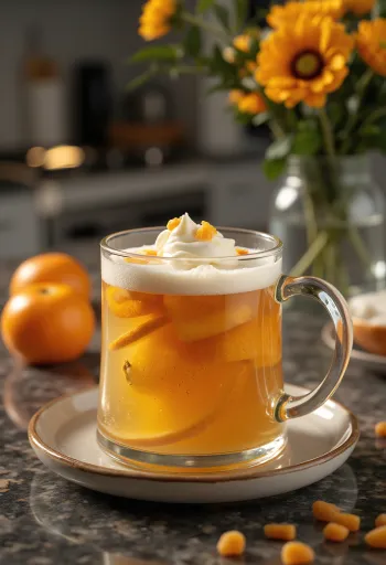 Cidru mentolat cu citrice servit în pahar