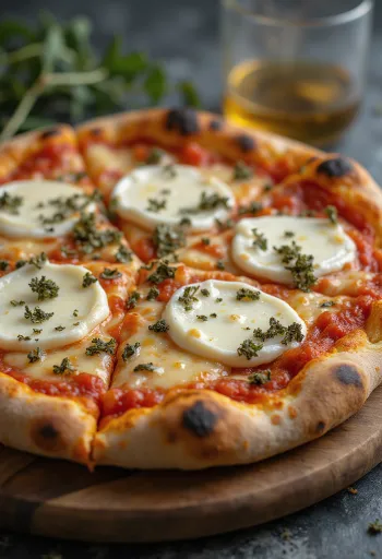 Pizza ai Formaggi di Capra cu brânzeturi de capră și mozzarella