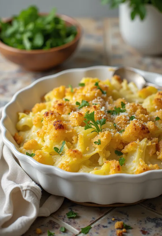 Varză creață la cuptor vegană servită